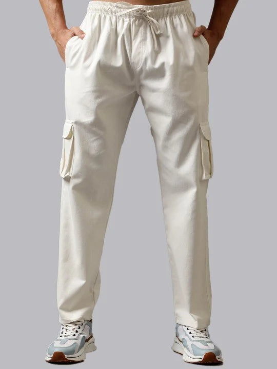 Knit Zip Beige Polo Shirt & Cool Beige Cargo Trouser