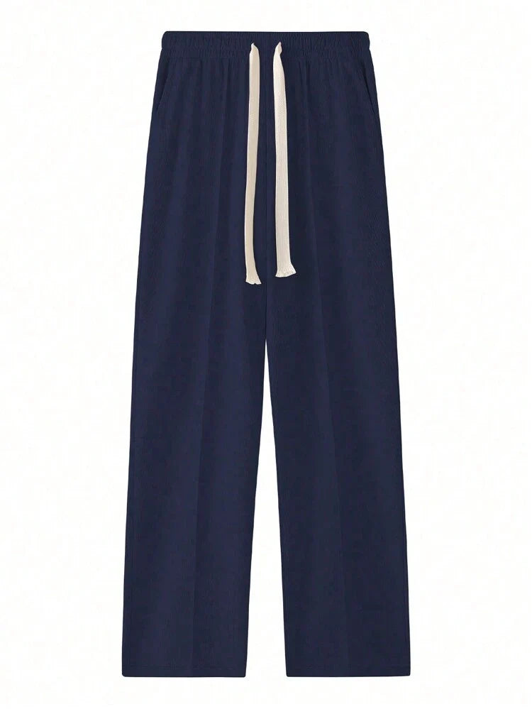 Men's Casual Drawstring Trouser Navy Blue